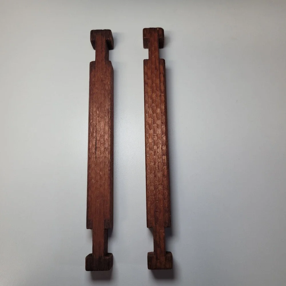 Vintage Square Wooden Building Blocks 7.5 Inch Replacement Logs Set of 2